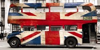 Union Jack Double-Decker Bus, London Fine Art Print