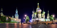 Red Square at Night, Moscow Fine Art Print