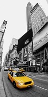 Taxi in Times Square, NYC Framed Print