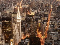 Aerial View of Manhattan with Flatiron Building, NYC Fine Art Print