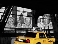 Taxi on the Queensboro Bridge, NYC Fine Art Print