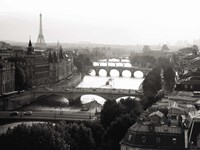 Bridges over the Seine River, Paris 2 Fine Art Print