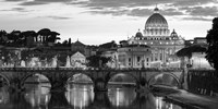 Night View at St. Peter's Cathedral, Rome Fine Art Print