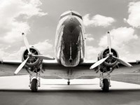 Vintage DC-3 in air field Fine Art Print