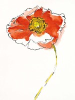 Red Icelands I on White Fine Art Print