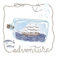 Ship in a Bottle Adventure Framed Print