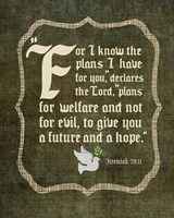 Jeremiah 29:11 For I know the Plans I have for You (White Dove) Fine Art Print