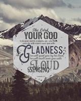 Zephaniah 3:17 The Lord Your God (Mountains) Fine Art Print