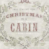 Cabin Christmas IV Fine Art Print