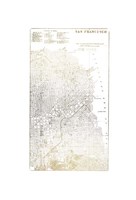 Gold Foil City Map San Francisco- Metallic Foil Fine Art Print