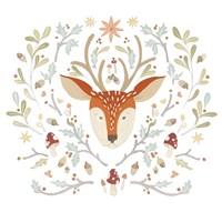 Whimsical Woodland Faces III Framed Print