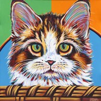 Kitten in Basket II Fine Art Print