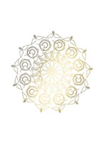 Gold Foil Mandala III - Metallic Foil Framed Print
