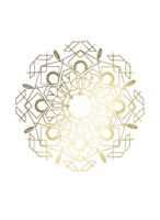 Gold Foil Mandala IV - Metallic Foil Framed Print