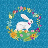 Bunny Wreath I Framed Print