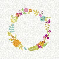 Girly Wreath I Framed Print