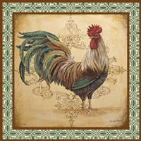 Cockadoodledoo - Green Border Fine Art Print