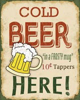 Cold Beer Sign Fine Art Print