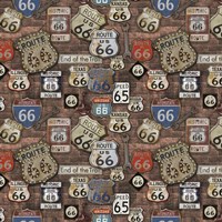 Route 66 on Brick Framed Print