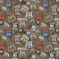 Route 66 on Wood Framed Print