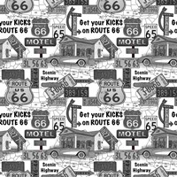 Route 66 - Grey Fine Art Print