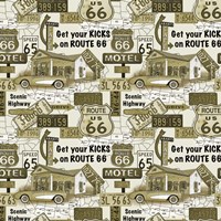 Route 66 - Gold Fine Art Print