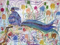 Bird in the Roses Fine Art Print