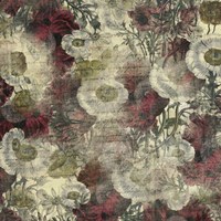 Floral Boquet Scripty Collage Fine Art Print