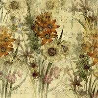 Floral Collage Music Fine Art Print