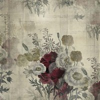 Floral Collage White Space Fine Art Print