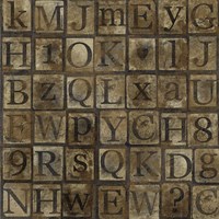 Grungy Letters Mix Fine Art Print