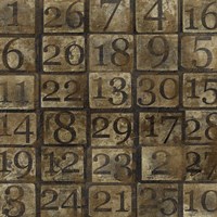 Grungy Number Blocks Fine Art Print