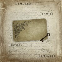 Memories With Tag Key Fine Art Print