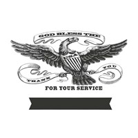 Patriotic Eagle Service Fine Art Print