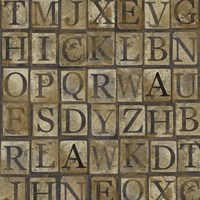 Grungy Letters Large Fine Art Print