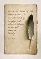 John 6:35 I am the Bread of Life (Sepia) Fine Art Print