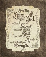 Mark 12:30 Love the Lord Your God (Bird) Fine Art Print