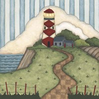 Red Diamond Lighthouse Fine Art Print