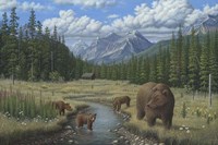 Checking Things  Out - Grizzlies Fine Art Print