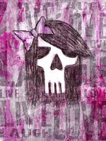 Pink Skull Princess Fine Art Print