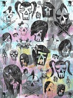 Skull Collage Fine Art Print