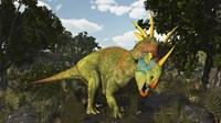 Styracosaurus, A Horned Dinosaur Of The Late Cretaceous Fine Art Print