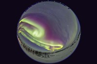 Fish-Eye lens view of the Northern Lights, Manitoba, Canada Fine Art Print