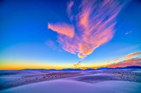 Sunset colors over White Sands National Monument, New Mexico Fine Art Print