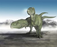 Pair of Giganotosaurus Fine Art Print