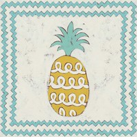 Pineapple Vacation IV Framed Print