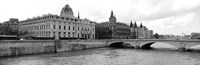 Pont au Change over Seine River, Palais de Justice, La Conciergerie, France Fine Art Print