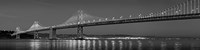 Bay Bridge at dusk, San Francisco, California BW Fine Art Print