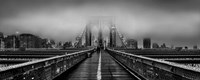 Fog over the Brooklyn Bridge, New York City Fine Art Print