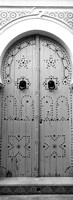Closed door of a house, Medina, Sousse, Tunisia BW Fine Art Print